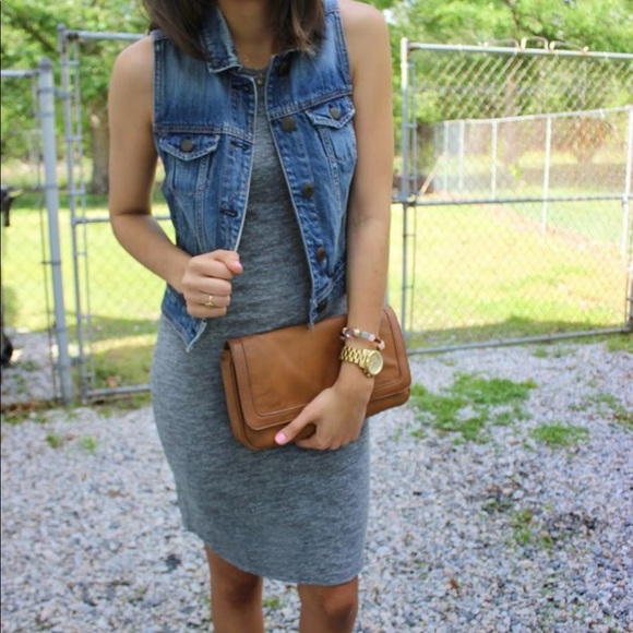 Vintage custom denim Fossil vest - Picture 2 of 10
